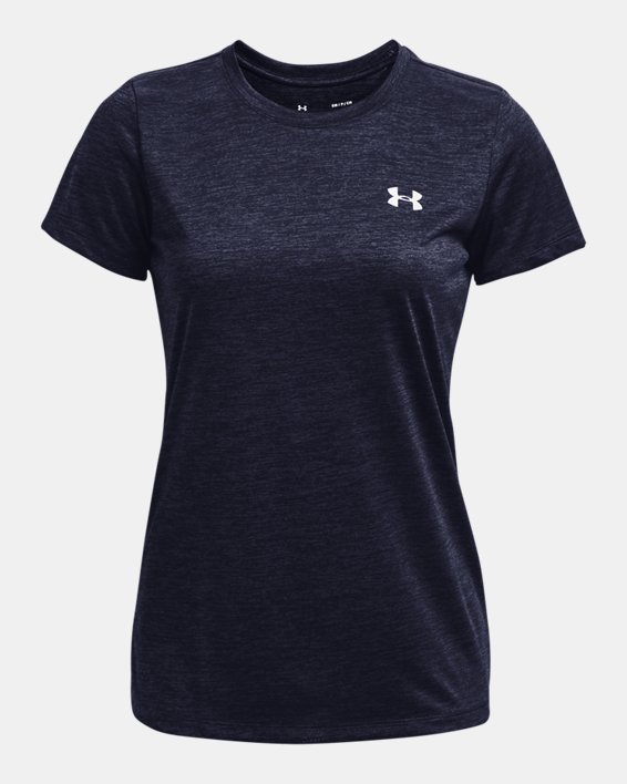 Women's UA Tech™ Twist T-Shirt, Navy, pdpMainDesktop image number 4